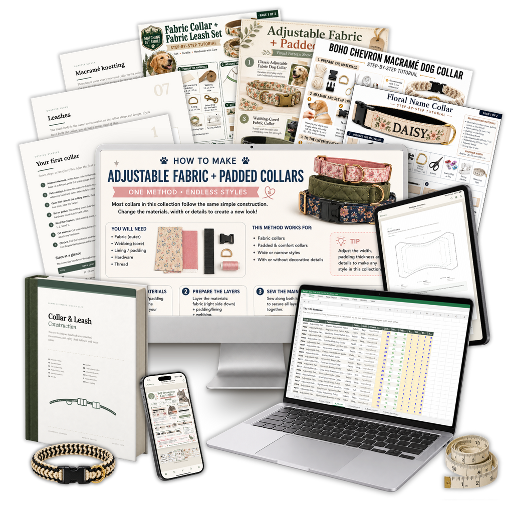 The Collar and Craft Pattern Bundle: 100 Dog & Cat Collar and Leash Patterns