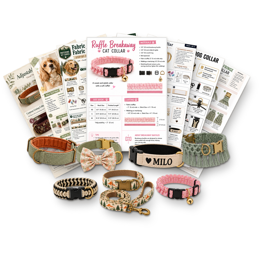 The Collar and Craft Pattern Bundle: 100 Dog & Cat Collar and Leash Patterns
