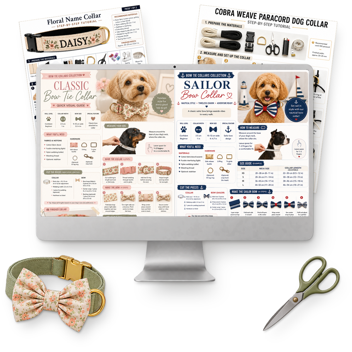 The Collar and Craft Pattern Bundle: 100 Dog & Cat Collar and Leash Patterns