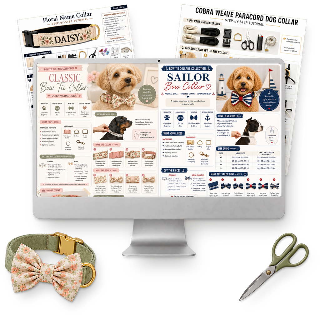 The Collar and Craft Pattern Bundle: 100 Dog & Cat Collar and Leash Patterns